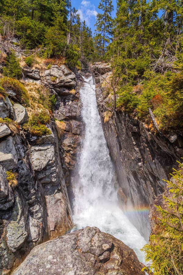 Waterfall in High Tatras mountains