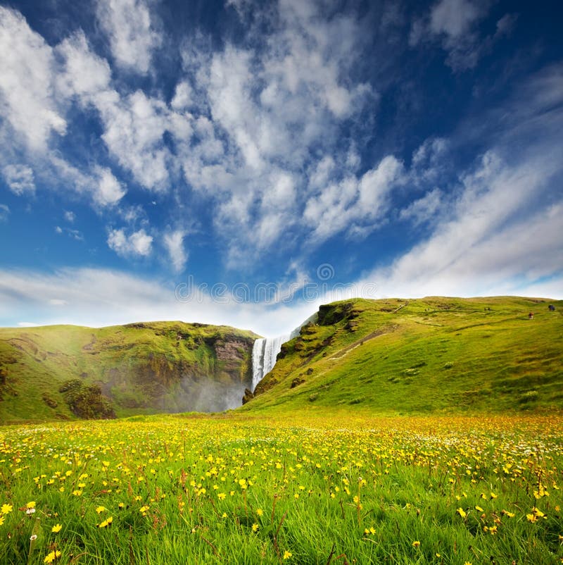 Waterfall in Iceland