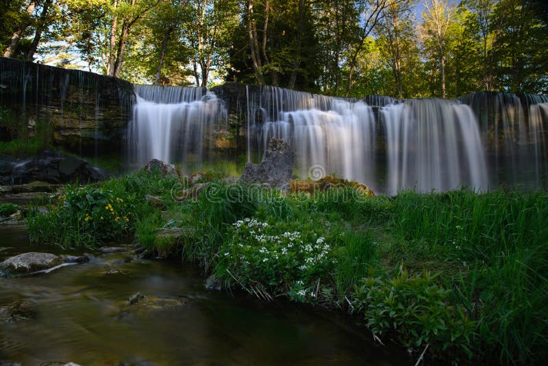 Waterfall in Keila Joa royalty free stock images