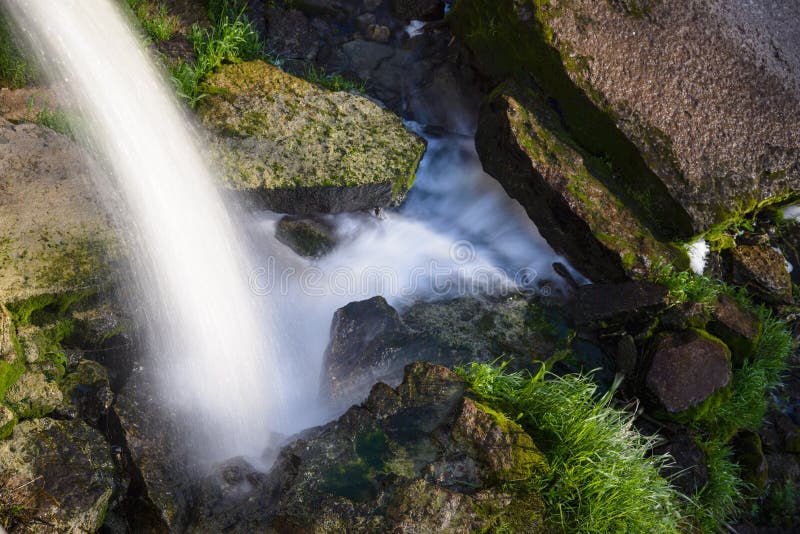Waterfall in Keila Joa royalty free stock photo