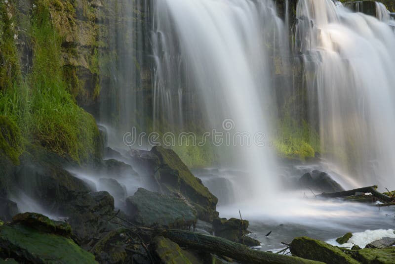Waterfall in Keila Joa royalty free stock photos
