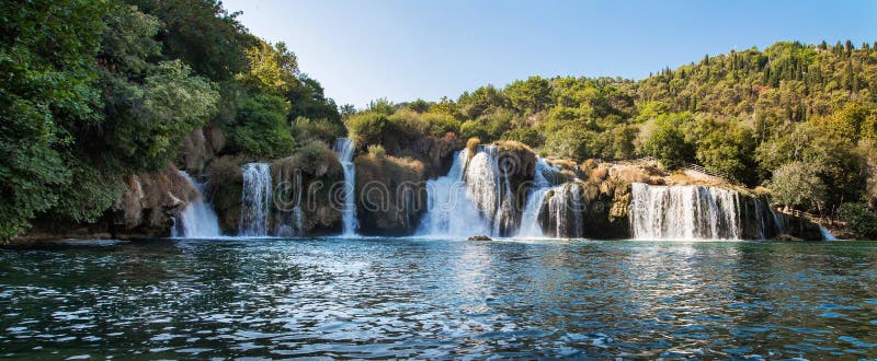 Waterfall on Krka river in Croatia