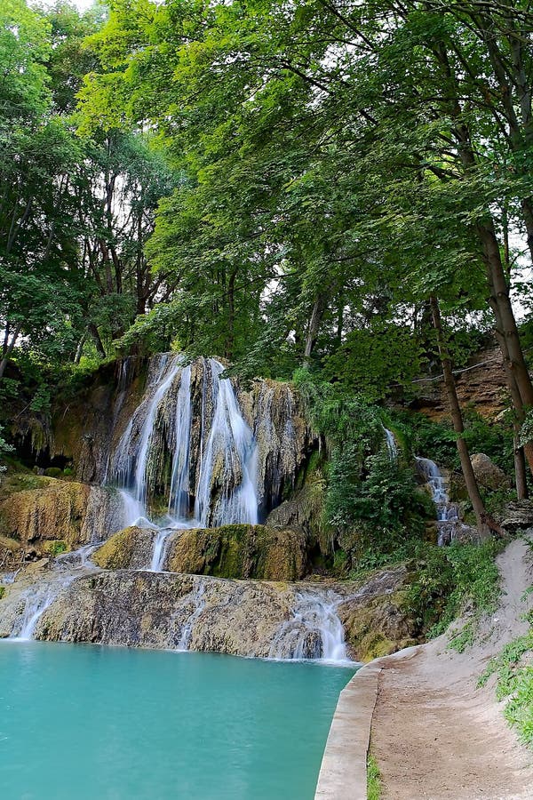 Waterfall Lucky near Liptov village Lucky. Often visited attraction of beautiful part of Slovakia.
