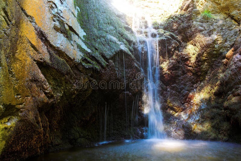 Waterfall in mountains of troodos, Cyprus