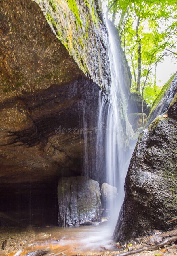 Waterfall, nature, stones, north east ohio, cleveland, oh, usa