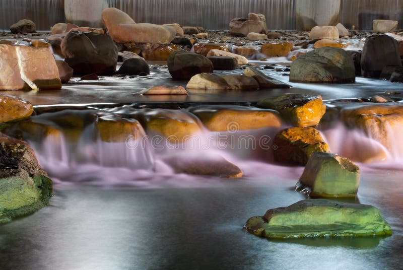 Waterfall at night