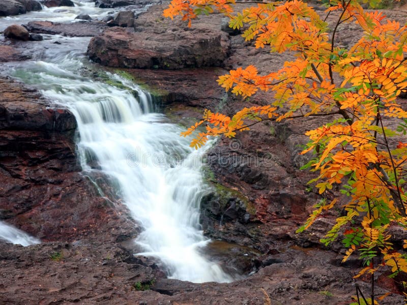 Waterfall on the north shore of Lake Superior