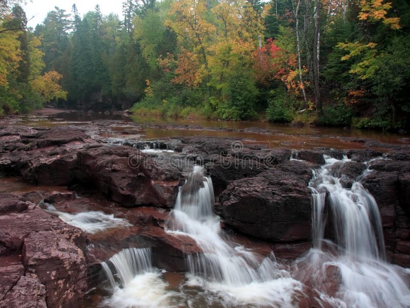Waterfall on the north shore of Lake Superior
