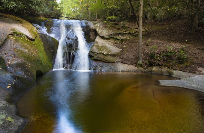Waterfall and Pool in North Carolina Stock Photo Image of noisy