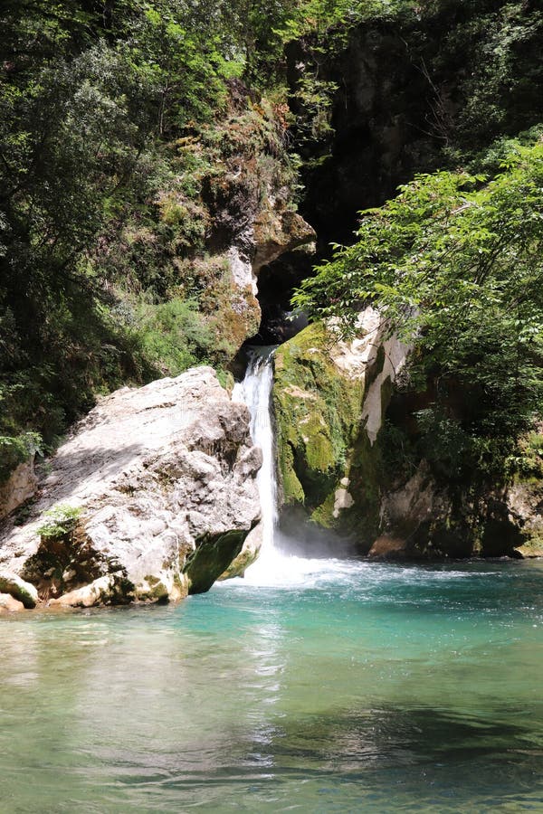 Italy, Lazio, Subiaco, path to the lake and waterfalls of San Benedetto  Stock Photo - Alamy