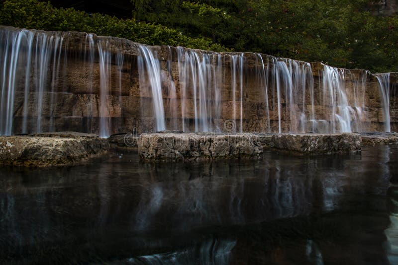 Flowing Waterfall In The Forest Stock Photo Image Of Landscape Rock