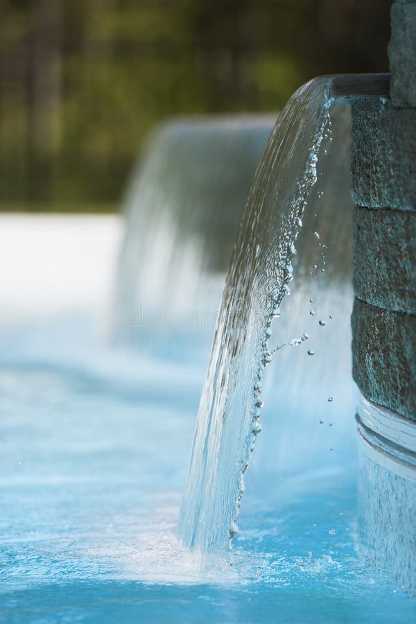 Waterfall in a swimming pool