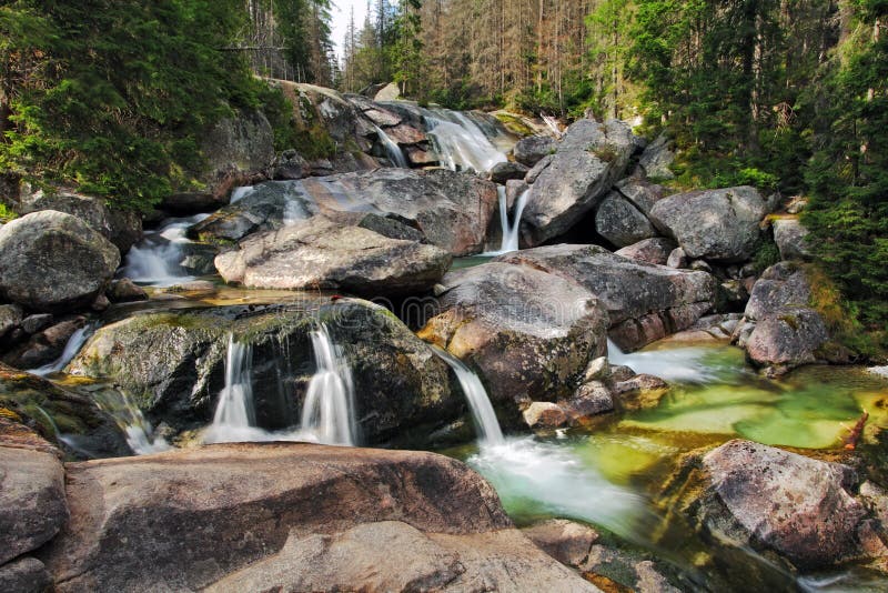 Waterfall in Tatra mountain, Slovakia - Studenovodsky