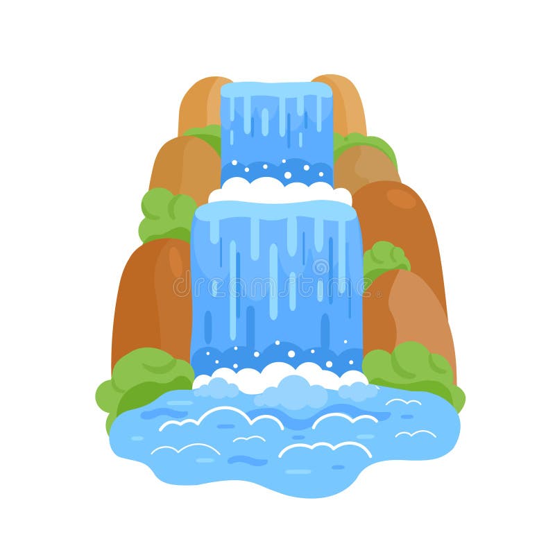 Waterfall Vector Icon.Cartoon Style Stock Vector - Illustration of ...