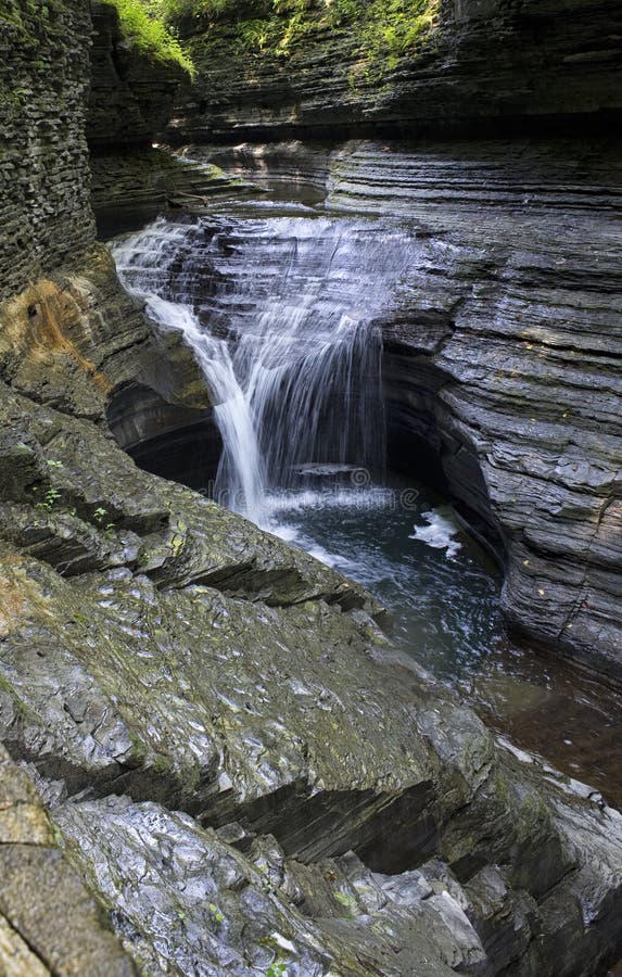 Waterfall, Watkins Glen State Park, New York Stock Image Image of