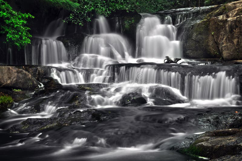 Waterfall with Wood