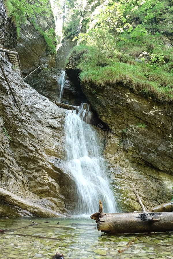 Waterfall in wood.