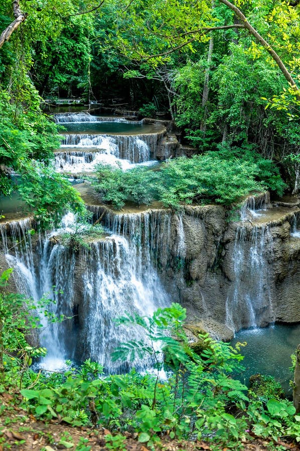 Waterfalls, Emerald Green Water Stock Image Image of autumn