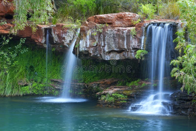 Waterfalls at Fern Pool in Karijini National Park, Australia