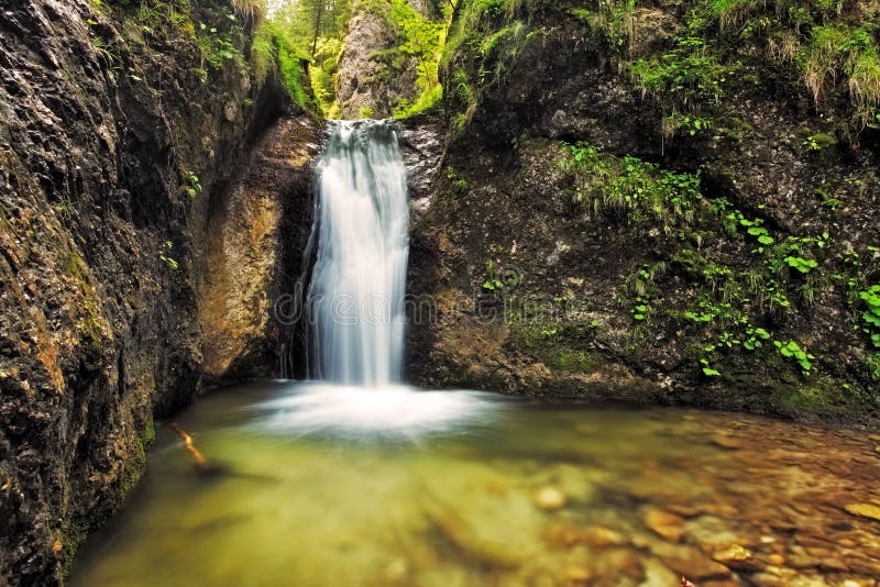 Waterfalls janosikove diery in Slovakia royalty free stock photos Waterfalls janosikove diery in Slovakia royalty free stock photos