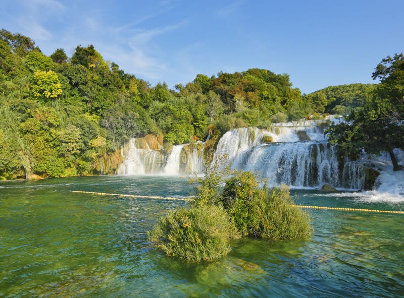 Waterfalls in national park Krka