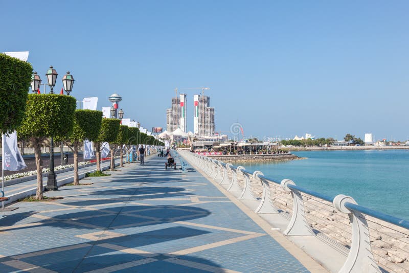 Waterfront promenade in Abu Dhabi stock photos Waterfront promenade in Abu Dhabi stock photos