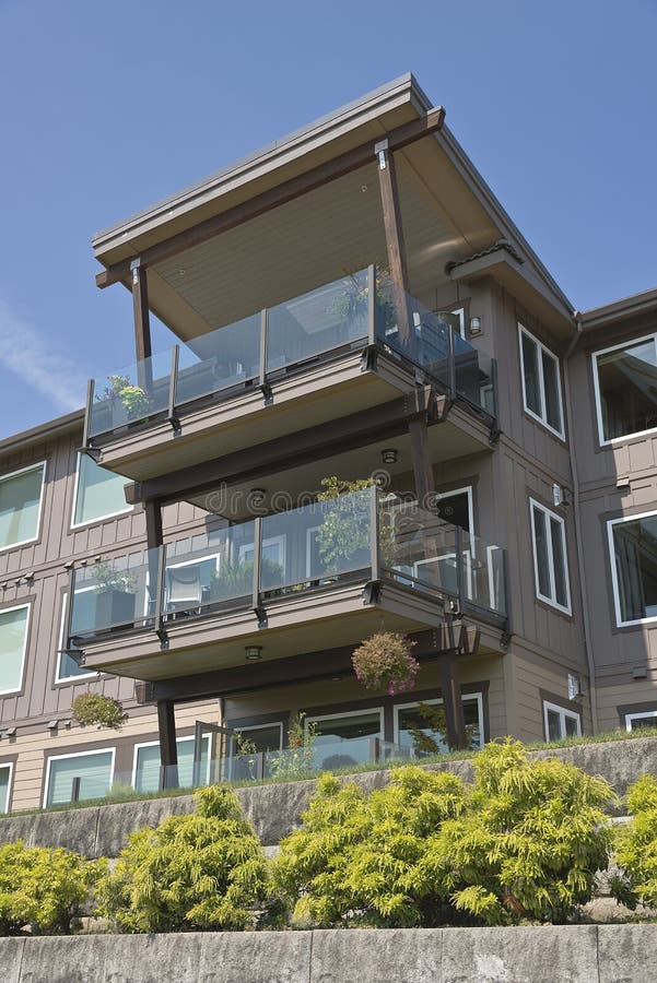 Waterfront Residential Condominiums Vancouver WA. Stock Photo Image