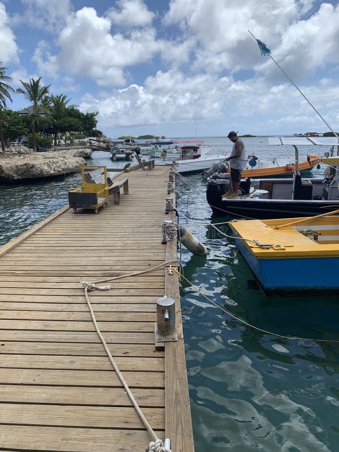 Waterfront View and Sunset in Aruba Editorial Stock Image Image of