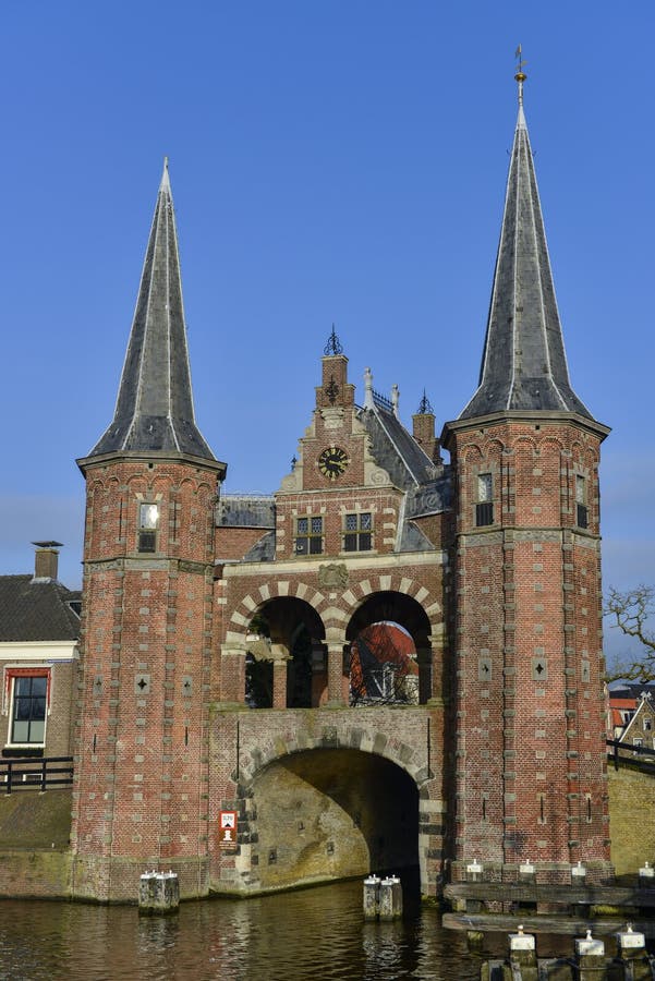 Watergate in sneek stock image. Image of watergate, netherlands 37538607