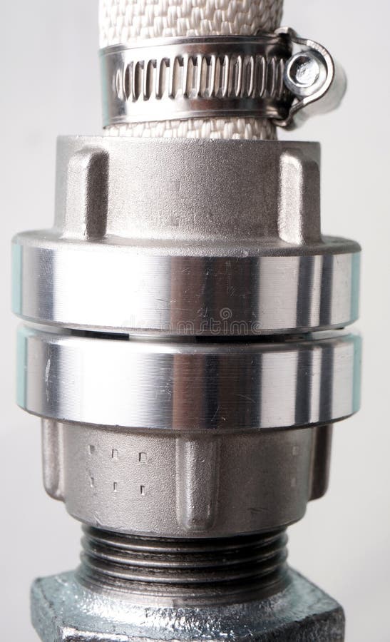 Water hose with couplings stock photo. Image of plumbing 42461452