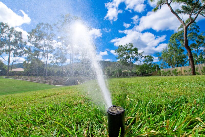 Regando través de irrigación aspersor sistemas ahora tiene sobre el un piso muy Agua efectivamente gracias sobre el Agua.