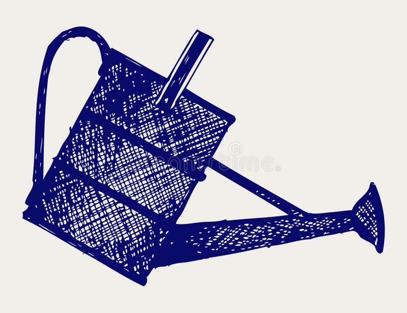 Watering can. Doodle style