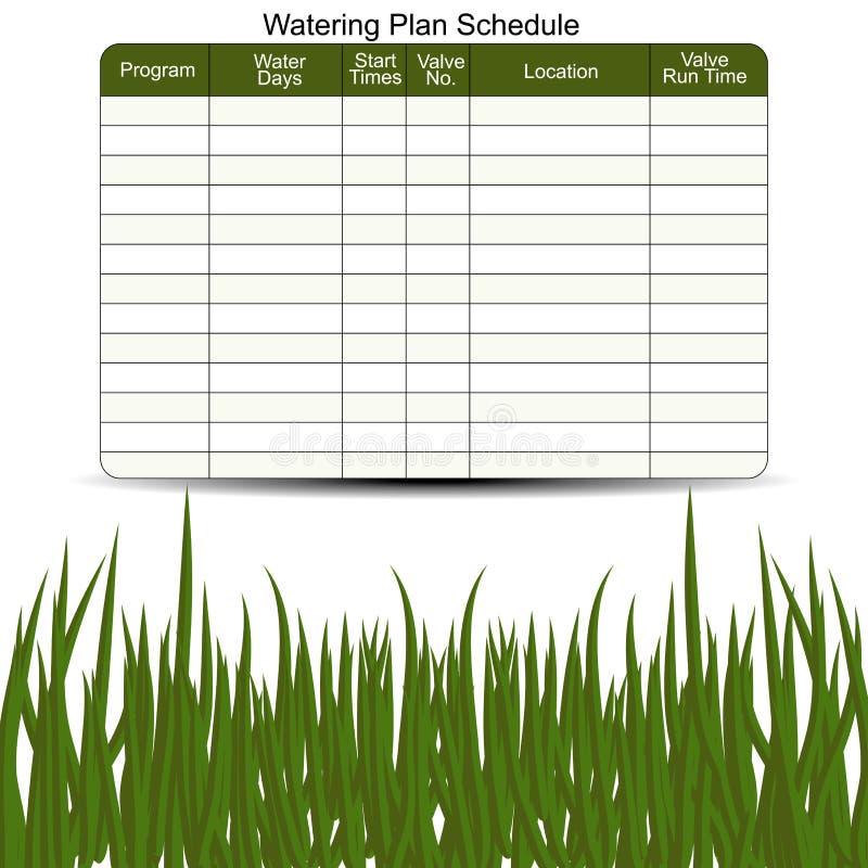 Plant Watering Chart