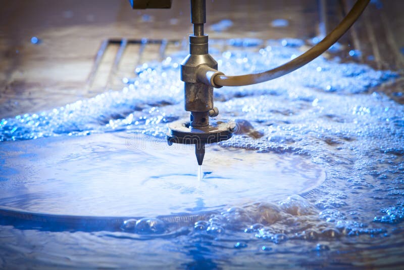 Waterjet Cutting Machine Detail stock photos