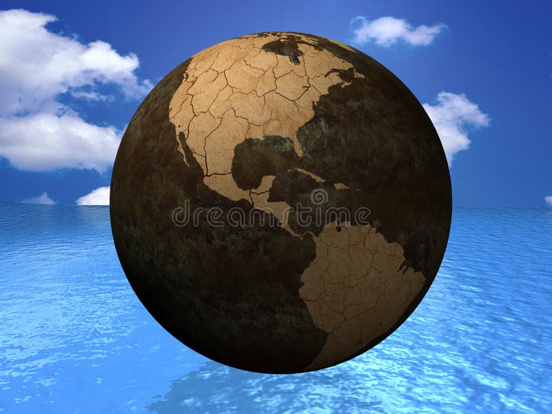 Waterless Earth stock illustration. Illustration of earth 47704148