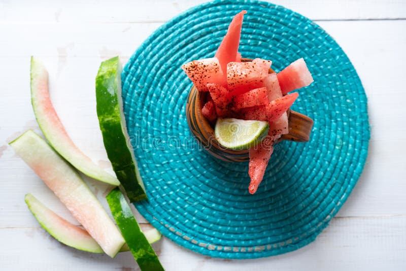 Watermelon with Chili Powder Stock Photo Image of healthy, watermelon