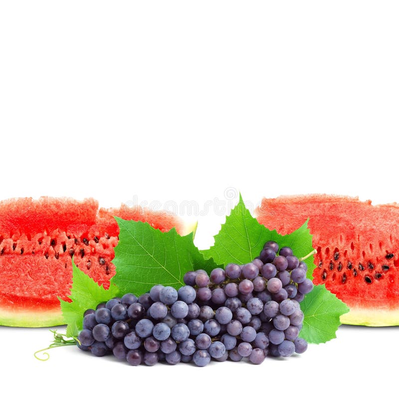 Watermelon and grape stock image. Image of vegetarian 13288505