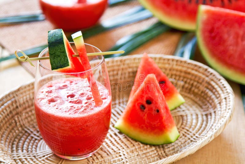 Watermelon juice stock photo