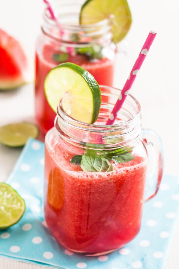 Watermelon and lime drink stock photo. Image of sweet 53938626