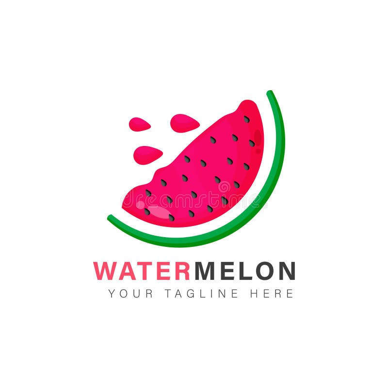 Watermelon logo design stock vector. Illustration of fruit 255581011