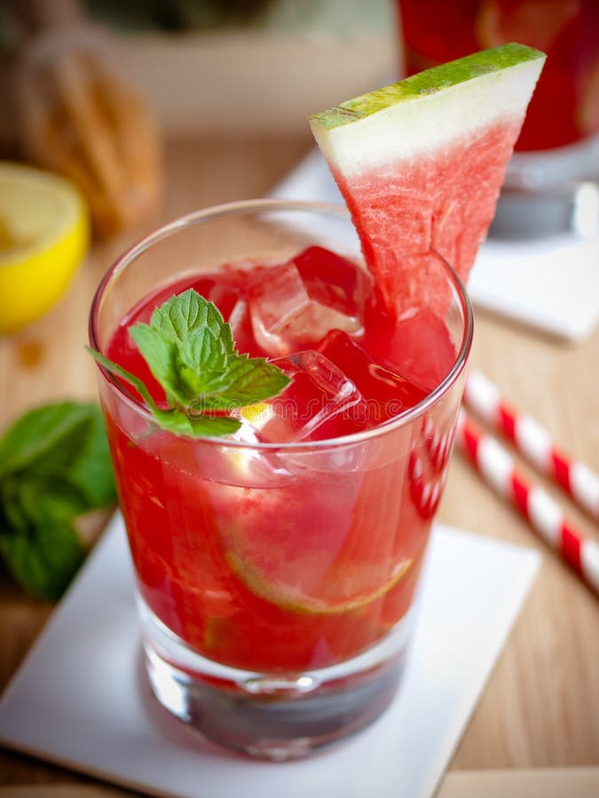 Watermelon mojito stock photo. Image of mojito, mint - 44117082