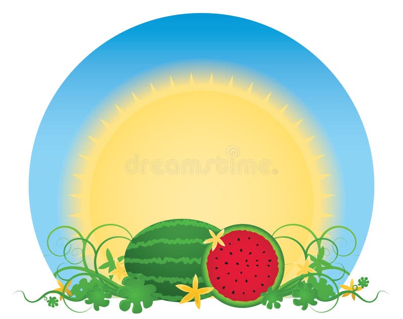 Watermelon Patch stock vector. Illustration of illustration 16997427
