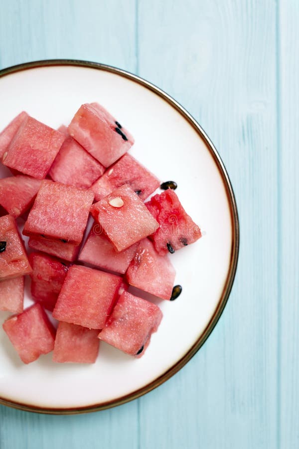 Watermelon in a plate stock photo. Image of nature, food 192431338