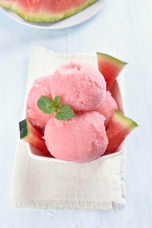 Watermelon Sorbet Ice Cream Stock Image Image of creamy, healthy