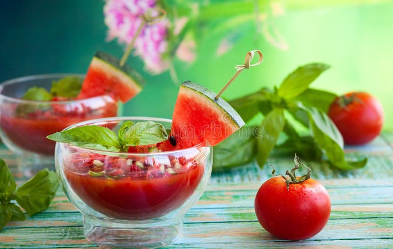 Watermelon Tomato Gazpacho