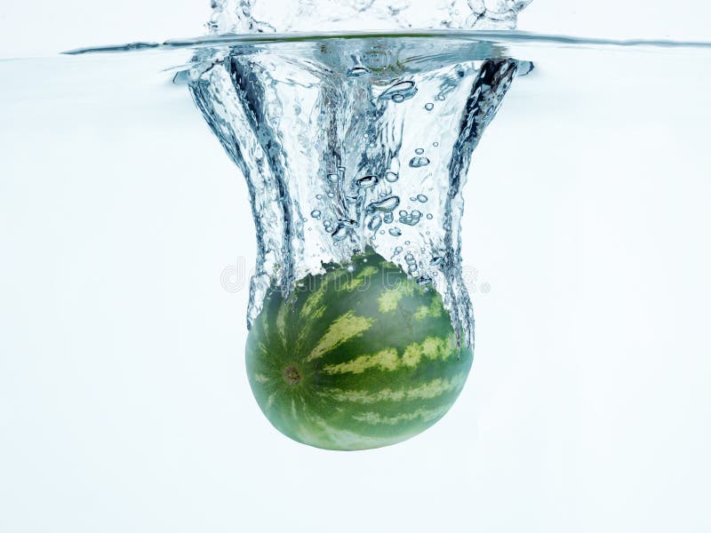 Watermelon and Water Splash Stock Photo Image of rippled, nature 13778130