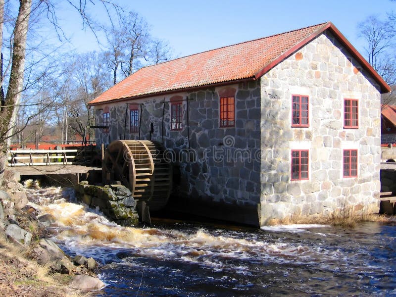 Watermill stock photo
