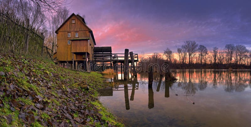 A watermill - sunset