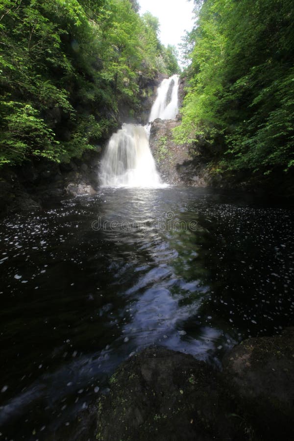 This double waterfall can be seen just a short walk from Uig in the Isle of Skye. This double waterfall can be seen just a short walk from Uig in the Isle of Skye