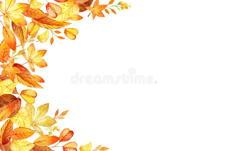 Waterverfillustratie met gekleurde bladeren Ideaal voor ontwerp met ruimte voor uw tekst Malplaatje voor DIY-projecten vector illustratie Waterverfillustratie met gekleurde bladeren Ideaal voor ontwerp met ruimte voor uw tekst Malplaatje voor DIY-projecten vector illustratie